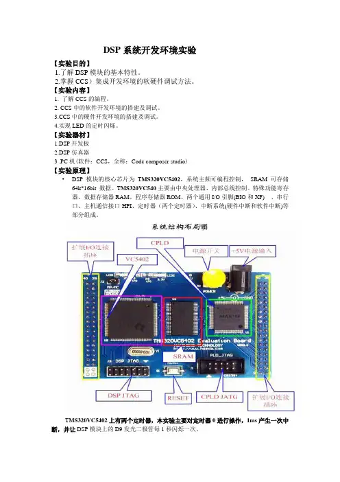 实验七 dsp系统开发环境实验