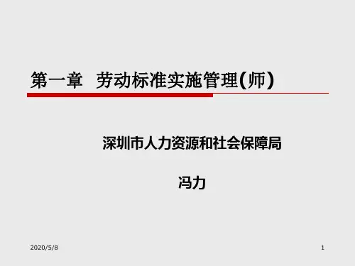 劳动标准(师)讲义