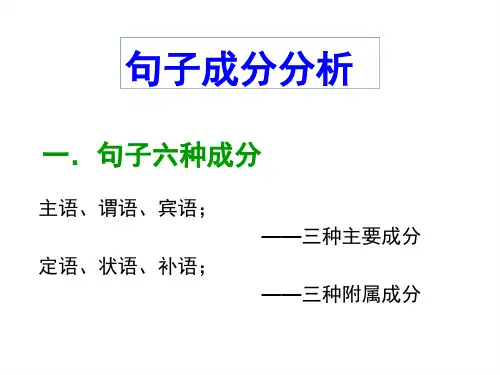 句子成分划分专练2