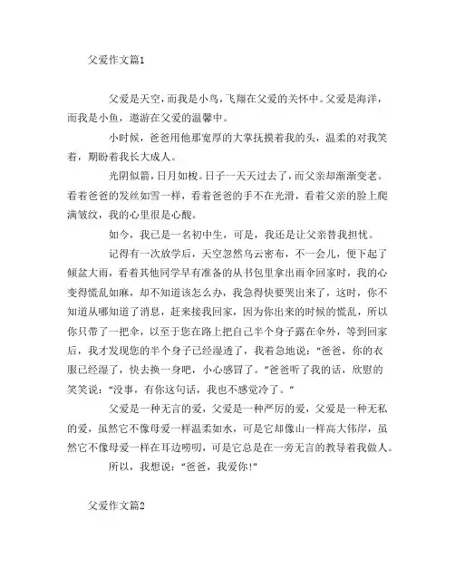 父爱作文6篇