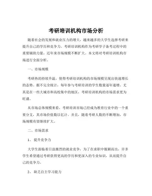 考研培训机构市场分析