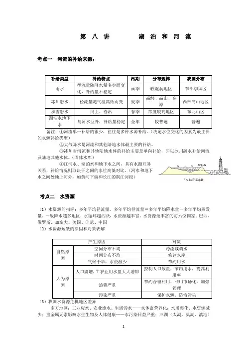 湖泊和河流