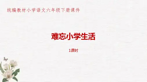 统编教材部编人教版小学语文六年级下册第6单元综合性学习《难忘小学生活》PPT课件
