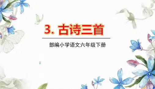 六年级语文下册第3课古诗三首