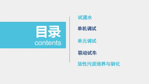 污水处理厂调试运行ppt课件