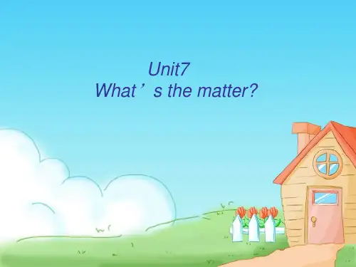 译林版(三起)四年级下册英语Unit7 What's the matter2 (共11张PPT)