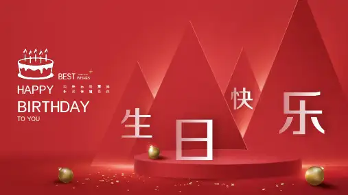 企业员工生日会PPT模板6