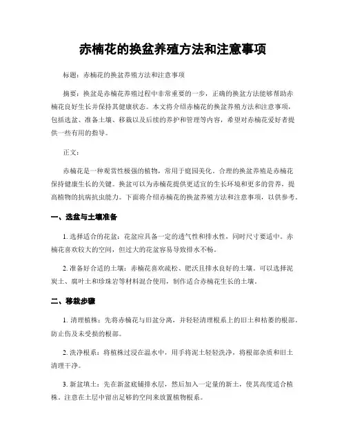 赤楠花的换盆养殖方法和注意事项