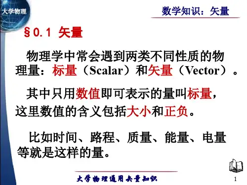 大学物理通用矢量知识