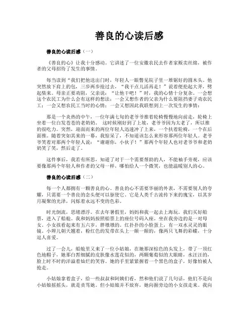 善良的心读后感