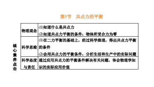 第三章相互作用——力第5节共点力的平衡-2024-2025学年高中物理必修第一册上课课件