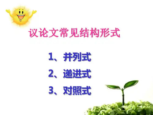 议论文常见结构提纲课件(共15张PPT)