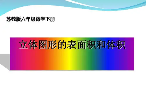 六年级数学下册课件-7.2.6立体图形的表面积和体积(共22张PPT)255-苏教版
