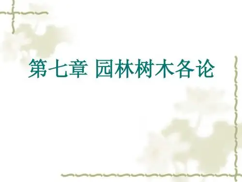 各论  裸子植物分类的形态术语