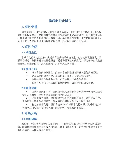 物联商业计划书