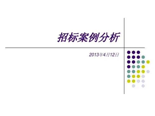招投标案例分析