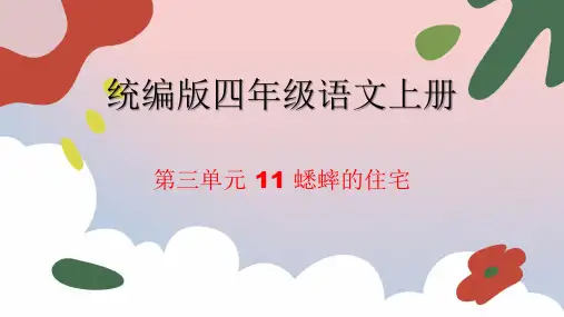 蟋蟀的住宅ppt课件