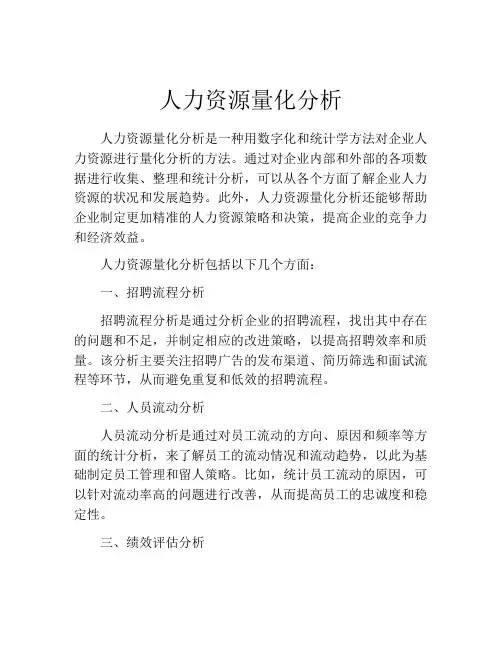 人力资源量化分析