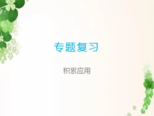 三年级上册语文课件-期末专题复习 积累运用ppt课件 人教部编版.ppt