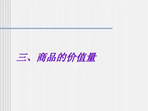 商品的价值量PPT课件