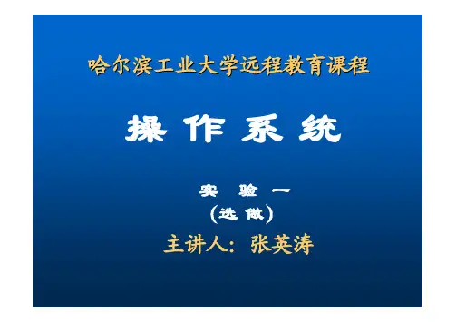 哈工大操作系统实验一