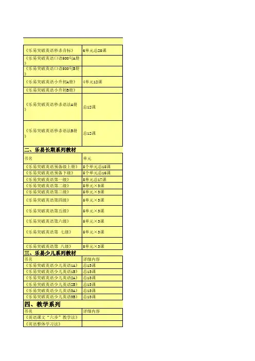 乐易教材介绍