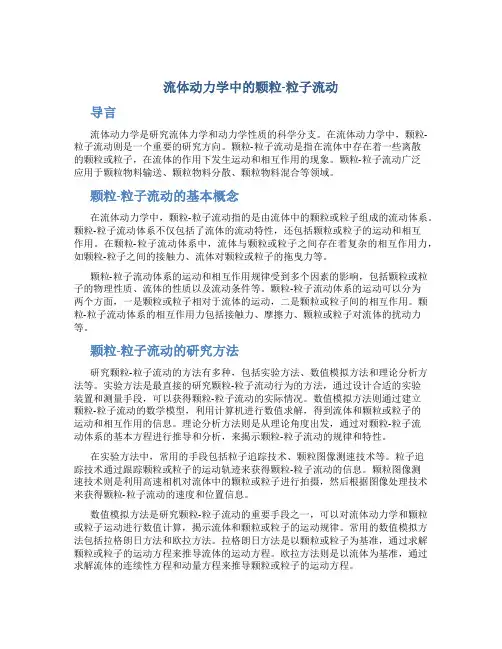 流体动力学中的颗粒-粒子流动