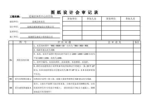 图纸会审记录