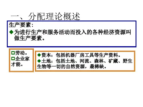 第八章生产要素