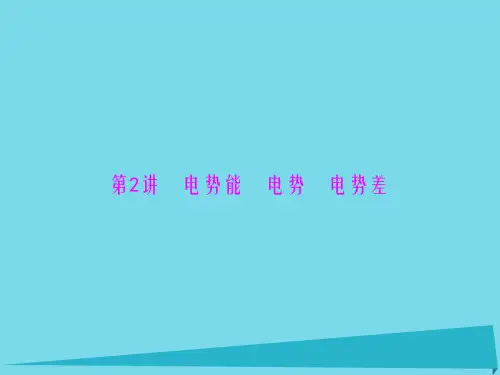 高考物理一轮总复习 专题六 第2讲 电势能 电势 电势差课件 新人教版