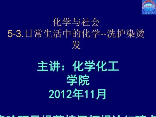 日常生活中的化学-洗护染烫发