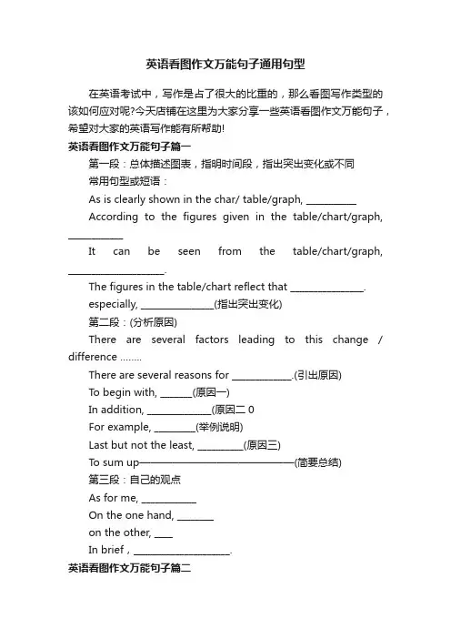 英语看图作文万能句子通用句型