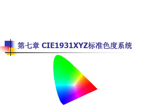 07-CIE 1931 XYZ标准色度学系统解析