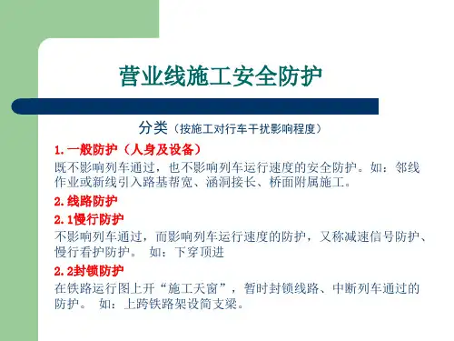营业线施工安全防护