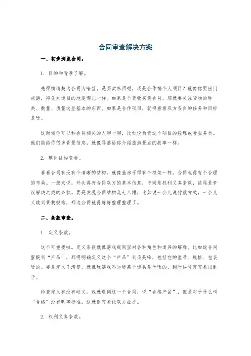 合同审查解决方案
