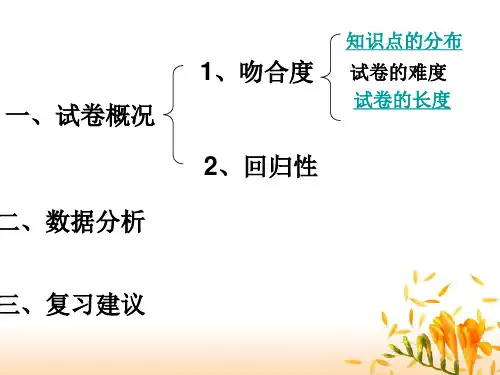 高三一模化学试卷分析