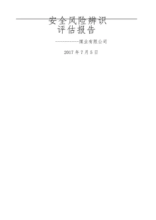 安全风险辨识评估报告