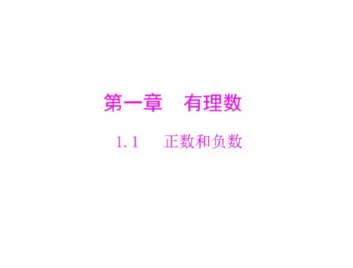 数学：1.1《正数和负数》课件(人教版七年级上)