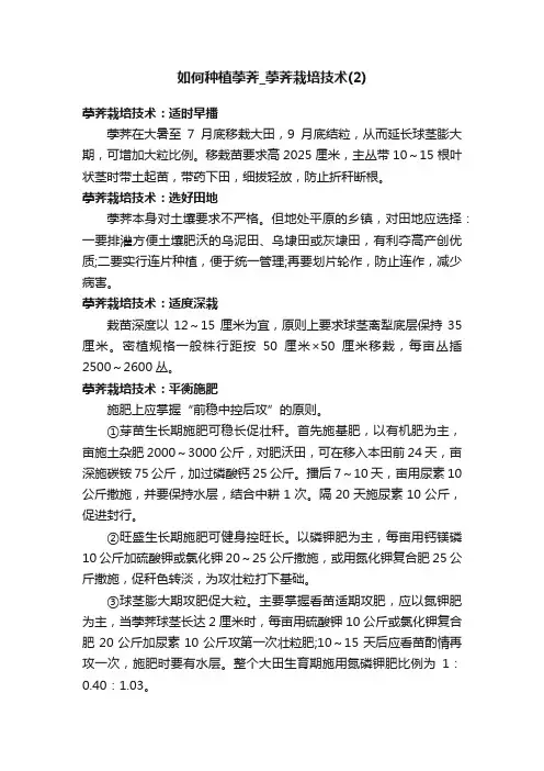 如何种植荸荠_荸荠栽培技术（2）