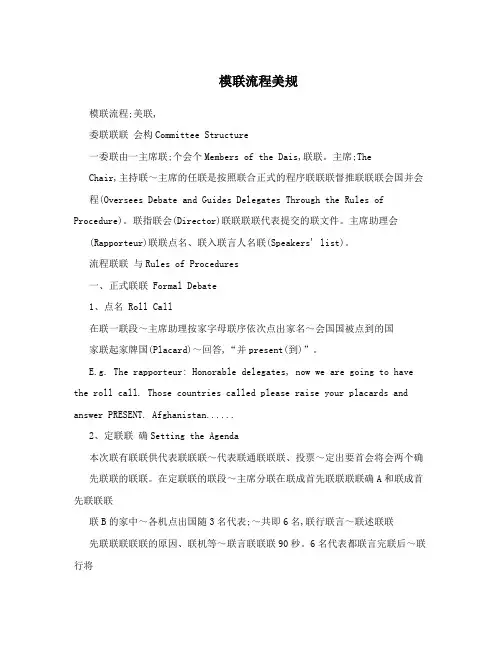 模联流程美规