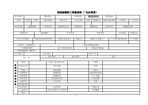 新困难职工表