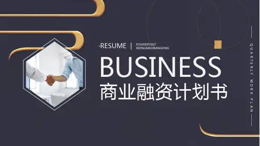 蓝色商务风商业融资计划书PPT通用模板