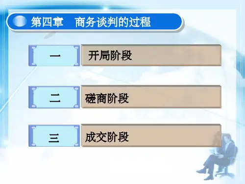 商务谈判的过程——开局阶段PPT课件