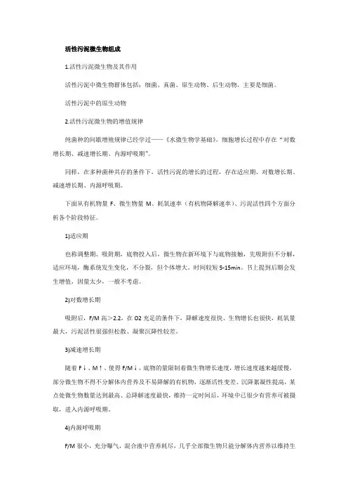 活性污泥微生物组成