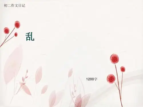 初二作文日记《乱》1200字(总17页PPT)
