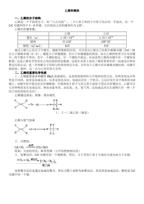 乙烯和烯烃