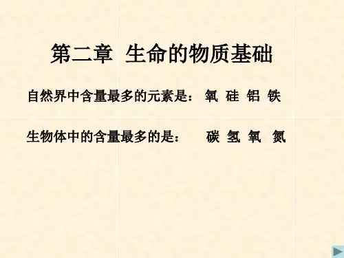 沪科版生物高中第一册-2.1 生命的物质基础 课件   