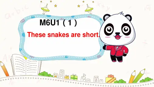 外研版 一年级英语下册Module6 unit 1 These snakes are short课件