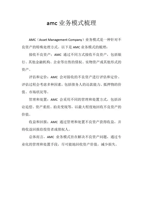 amc业务模式梳理