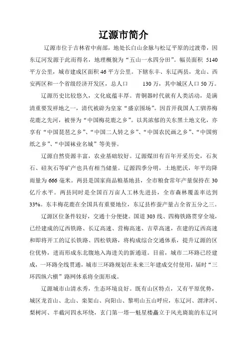 辽源简介